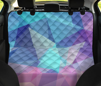 Pink Blue Abstract Triangles Car Back Seat Pet Cover