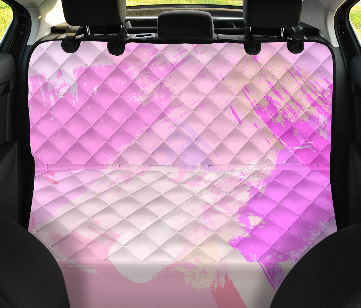 Pink Pastel Abstract Car Back Seat Pet Cover