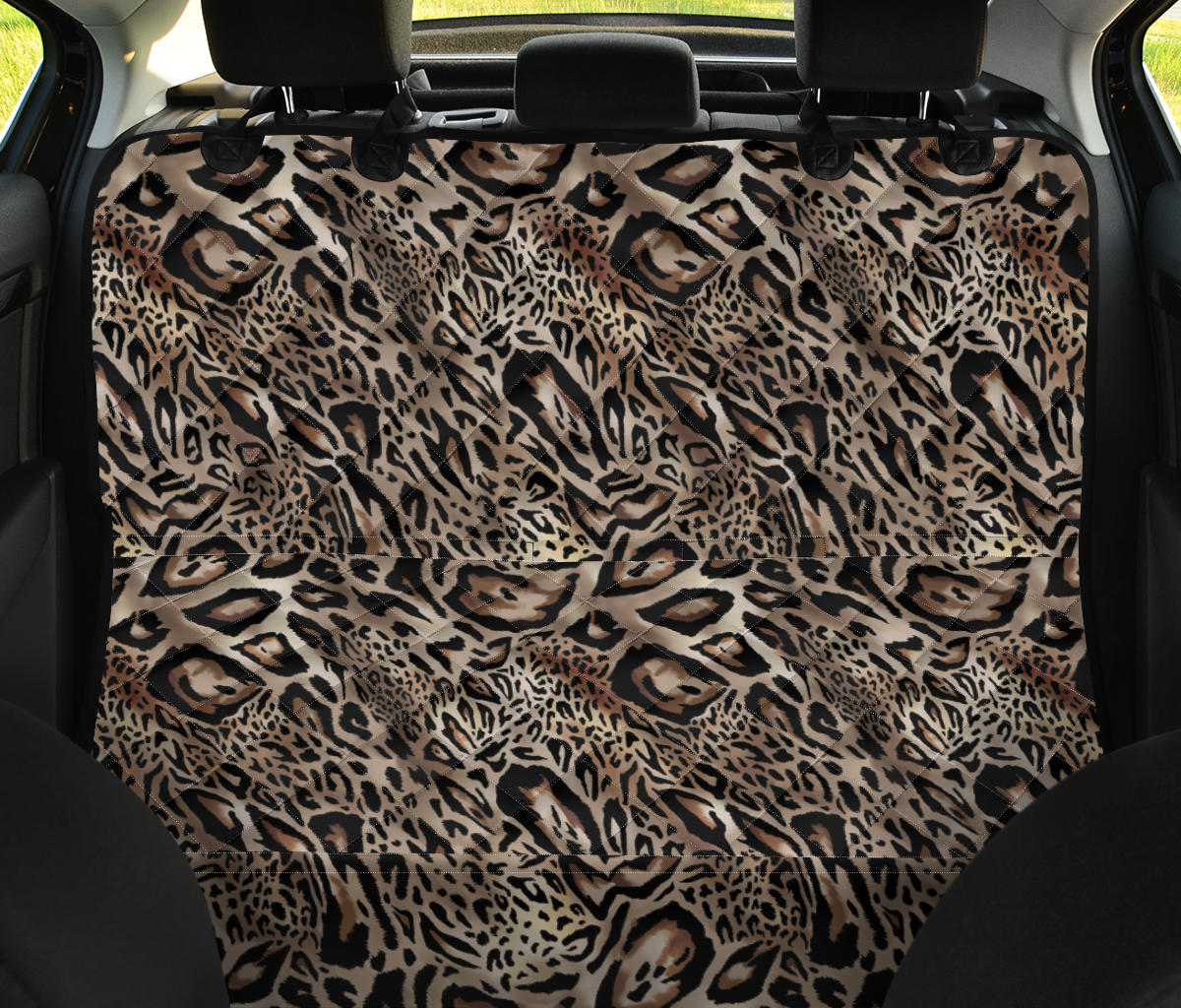 Leopard Print Car Back Seat Pet Cover