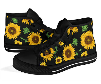 Custom Sunflower Shoes Black Sole