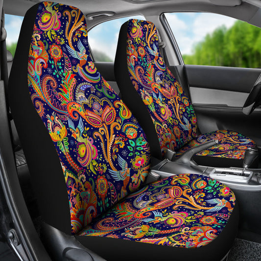 Colorful Floral Decor Car Seat Covers