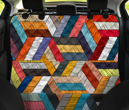 Colorful Pattern Car Back Seat Pet Cover