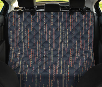 Boho Chic Bohemian Stripes Car Back Seat Pet Cover