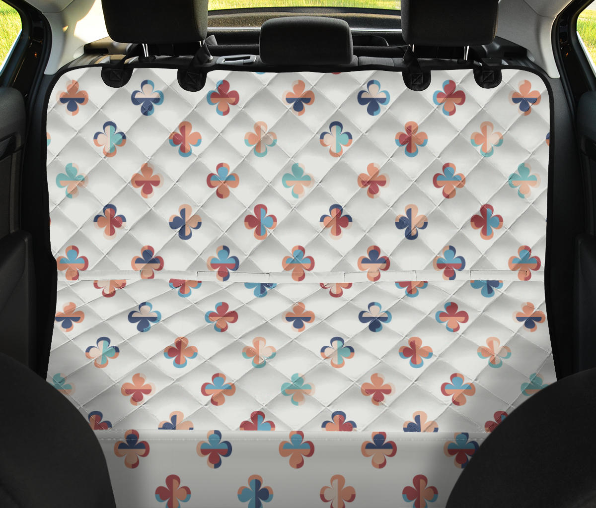 Clover Pattern Car Back Seat Pet Cover
