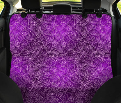 Purple Elegant Decor Car Back Seat Pet Cover