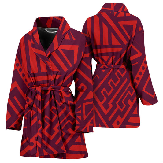 Womens Tribal Polynesian Bath Robe