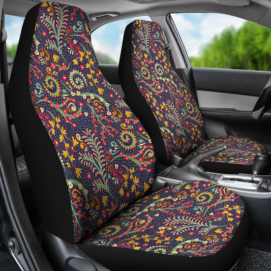 Colorful Floral Decor Car Seat Covers