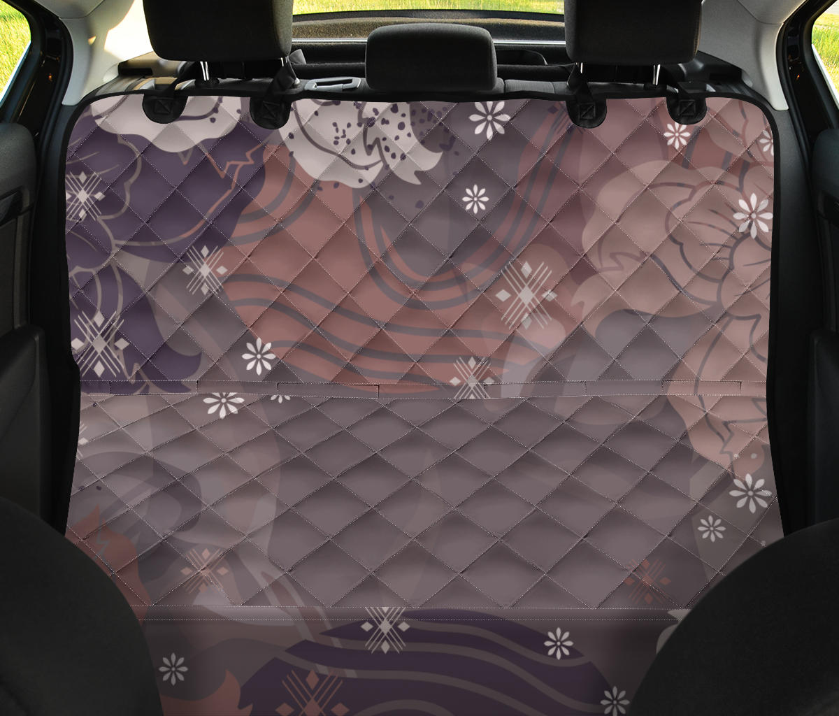 Abstract Floral Car Back Seat Pet Cover