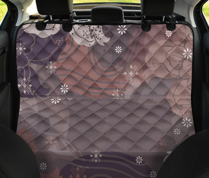 Abstract Floral Car Back Seat Pet Cover