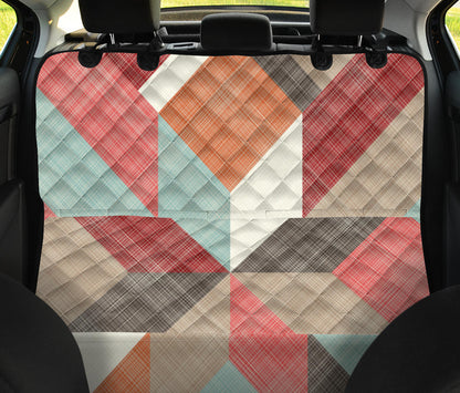 Abstract Diagonal Car Back Seat Pet Cover