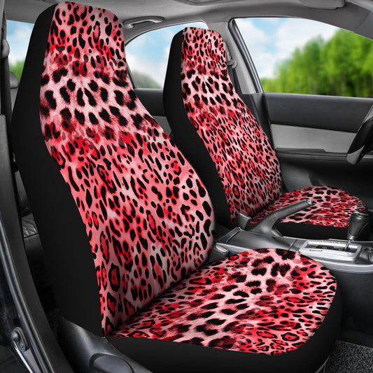 Pink Leopard Print Car Seat Covers