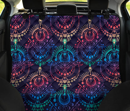 Colorful Spiritual Symbols Car Back Seat Pet Cover
