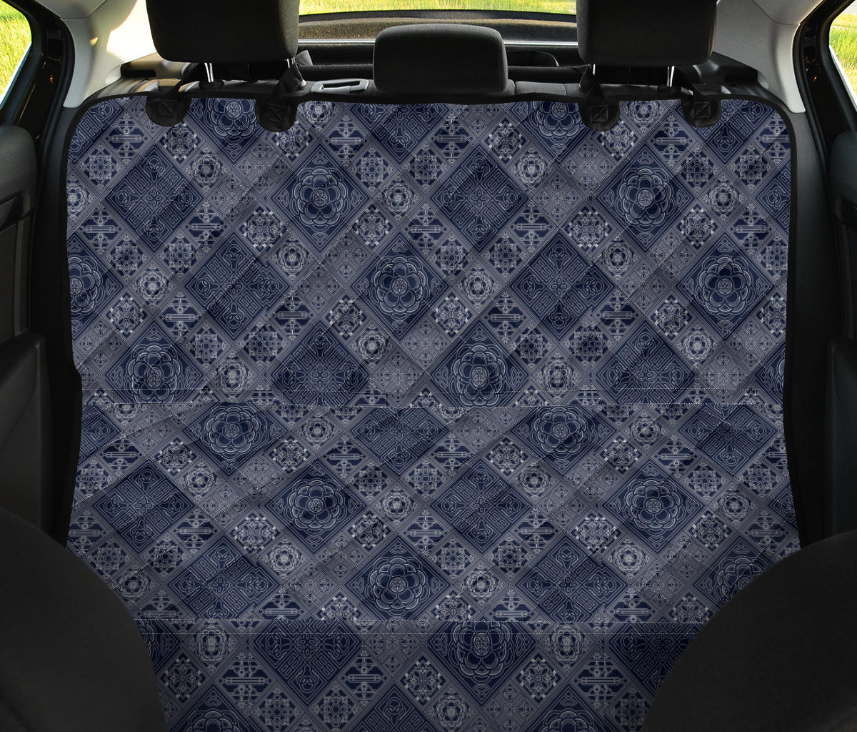 Elegant Plaid Car Back Seat Pet Cover