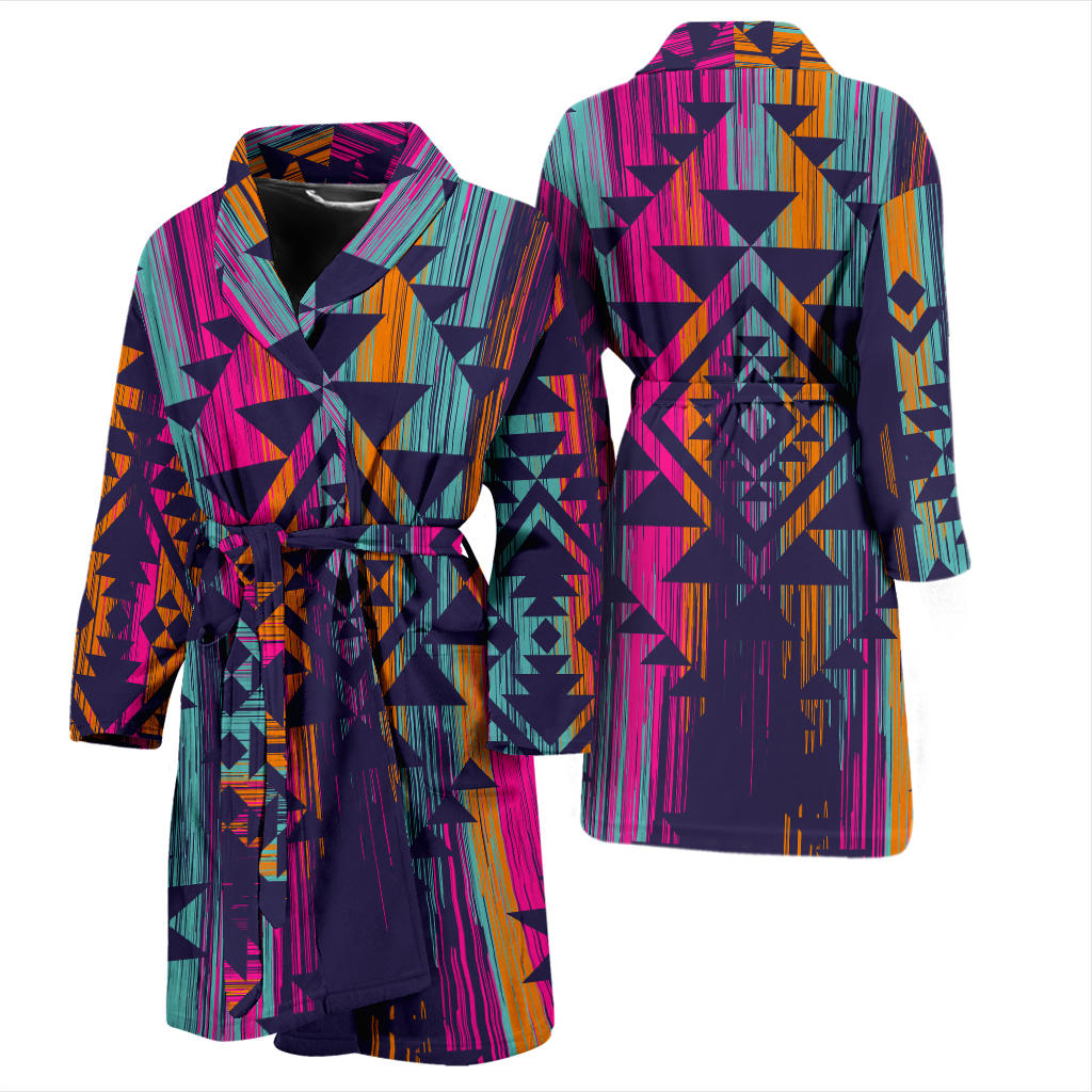Mens Colorful Boho Aztec Bath Robe