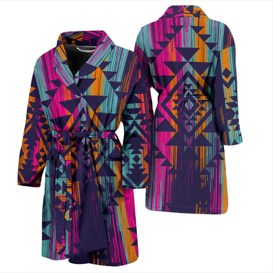 Mens Colorful Boho Aztec Bath Robe