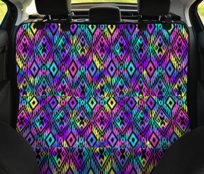 Neon Ethnic Car Back Seat Pet Cover