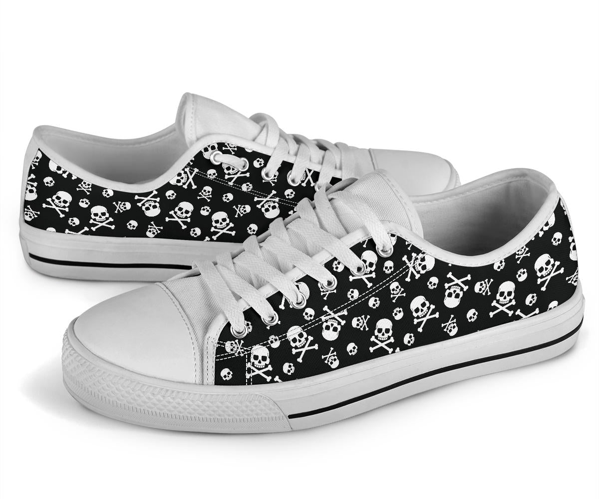 Skull Crossbones Shoes - Low Top Sneakers for Women & Men – product image 3