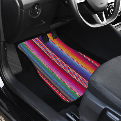 Colorful Rainbow Stripes Car Floor Mats