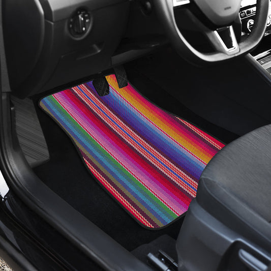Colorful Rainbow Stripes Car Floor Mats