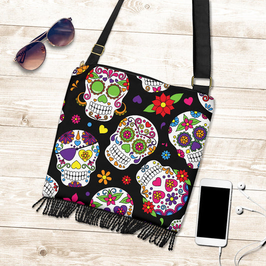 Colorful Sugar Skulls Crossbody Bag