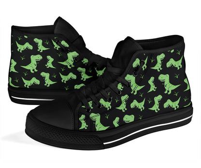 Green Dinosaur Shoes - Black Sole High Top Shoes – product image 3