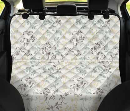Elegant Floral Car Back Seat Pet Cover
