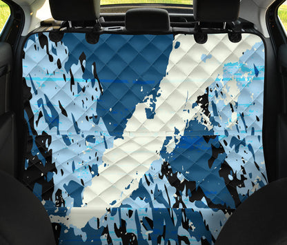Blue Abstract (2) Car Back Seat Pet Cover