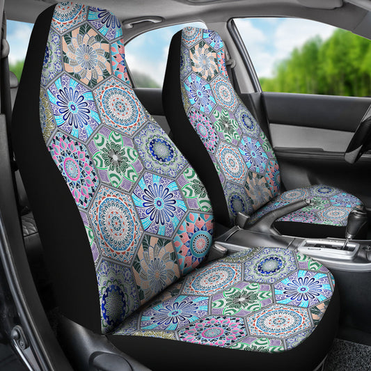 Mandalas Honeycomb Car Seat Covers