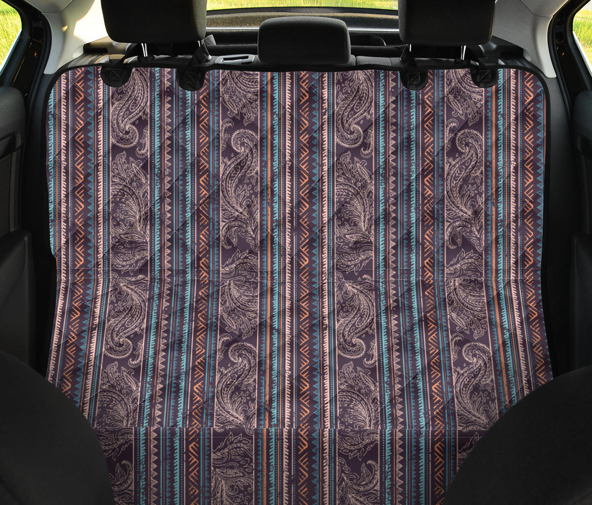 Persian Print Car Back Seat Pet Cover
