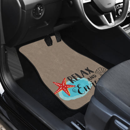 Relax and Enjoy Front And Back Car Mats (Set Of 4)