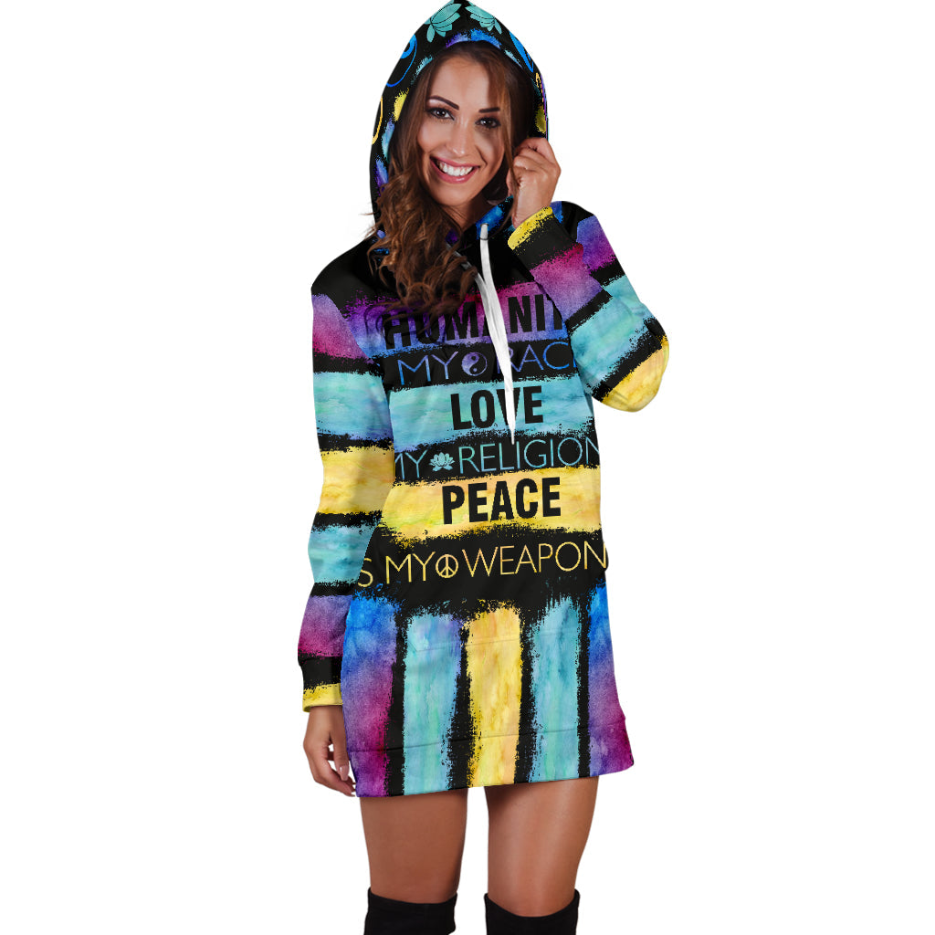 Humanity - Love - Peace - Hoodie Dress