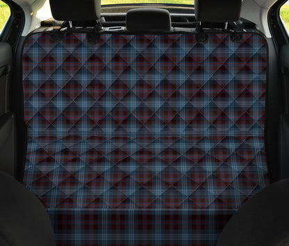 Blue Plaid Car Back Seat Pet Cover
