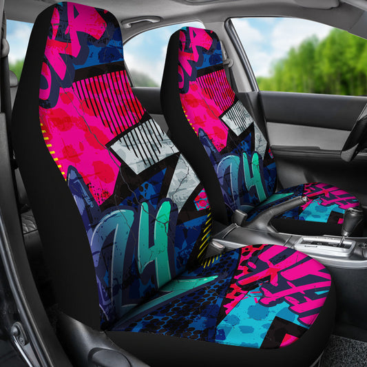 Colorful Graffiti Car Seat Covers