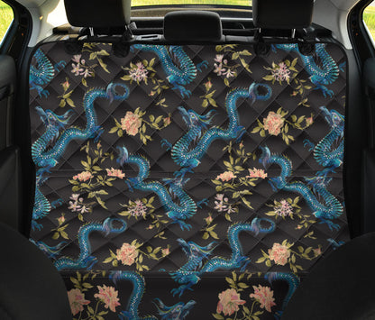 Dragon Flowers Car Back Seat Pet Cover