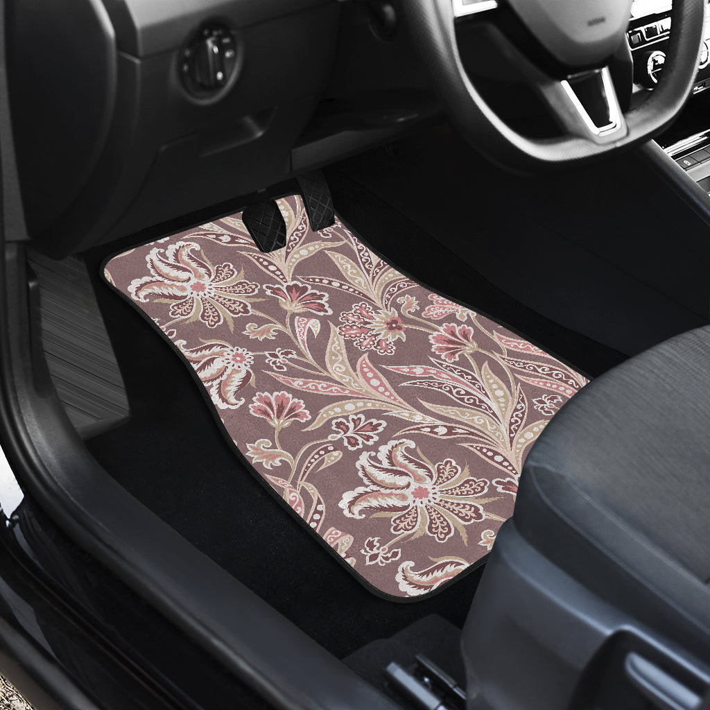 Elegant Floral Decor Car Floor Mats