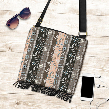Brown Boho Ethnic Crossbody Bag