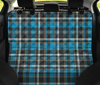 Blue Plaid Car Back Seat Pet Cover