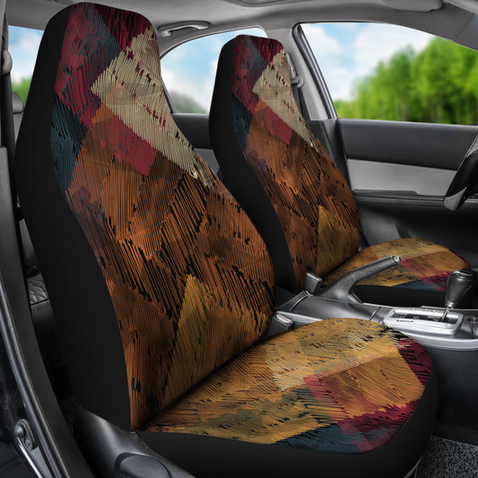 Diagonal Patchwork Car Seat Covers