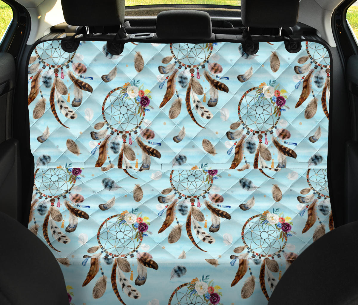 Dream Catchers Car Back Seat Pet Cover
