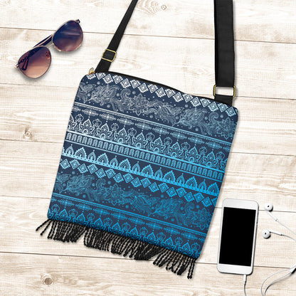 Blue Boho Crossbody Bag