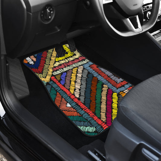 Colorful Ethnic Car Floor Mats