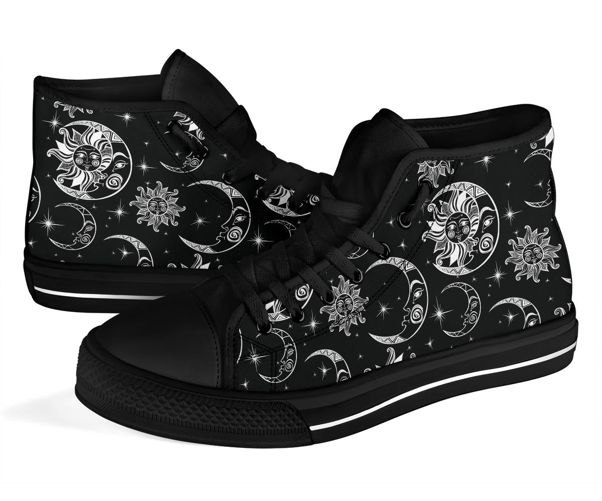 Sun and Moon Shoes - Black Sole High Top Shoes – product image 3