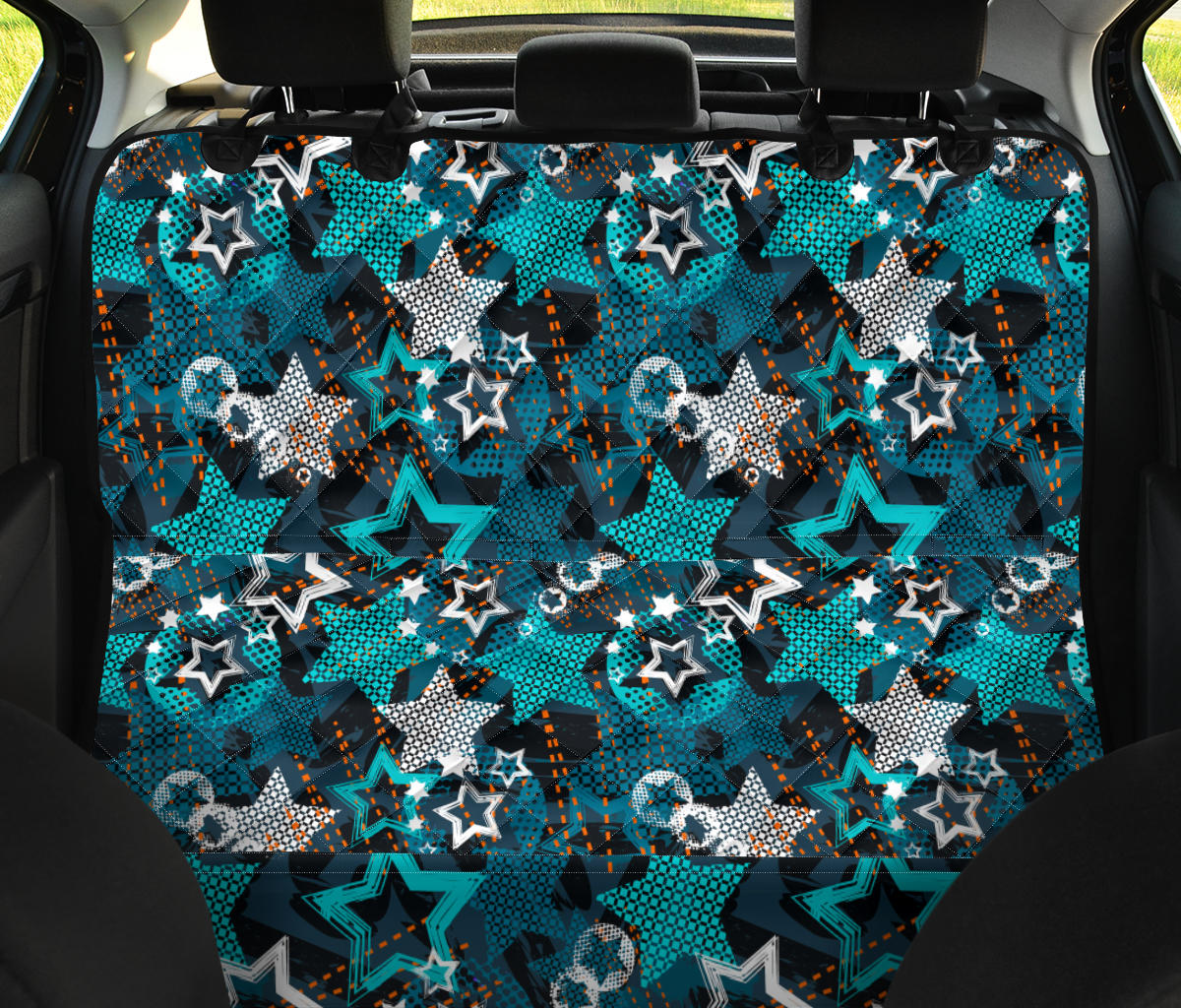 Stars Car Back Seat Pet Cover