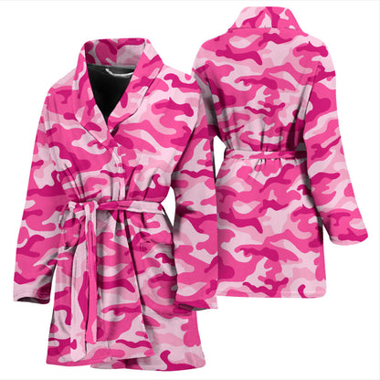 Womens Pink Camouflage Bath Robe
