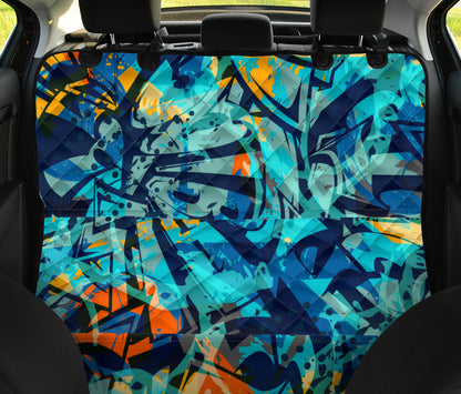 Colorful Abstract Graffiti Car Back Seat Pet Cover