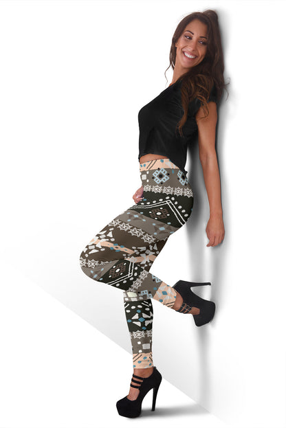 Brown Ethnic Leggings