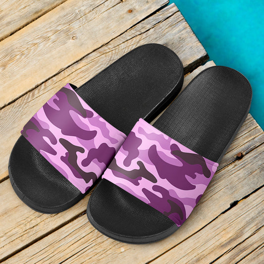 Purple Camouflage Slide Sandals