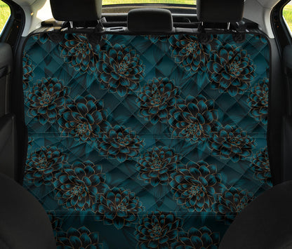 Dark Blossom Pattern Car Back Seat Pet Cover