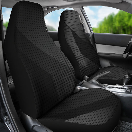 Dark Grey & Black Abstract Car Seat Covers