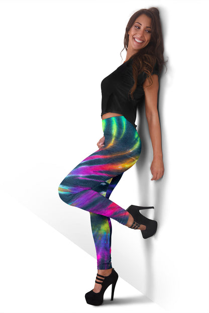 Colorful Neon Tie Dye Leggings
